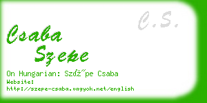 csaba szepe business card